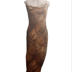 Forever 21 Womens' Long Leopard Print Dress Size S